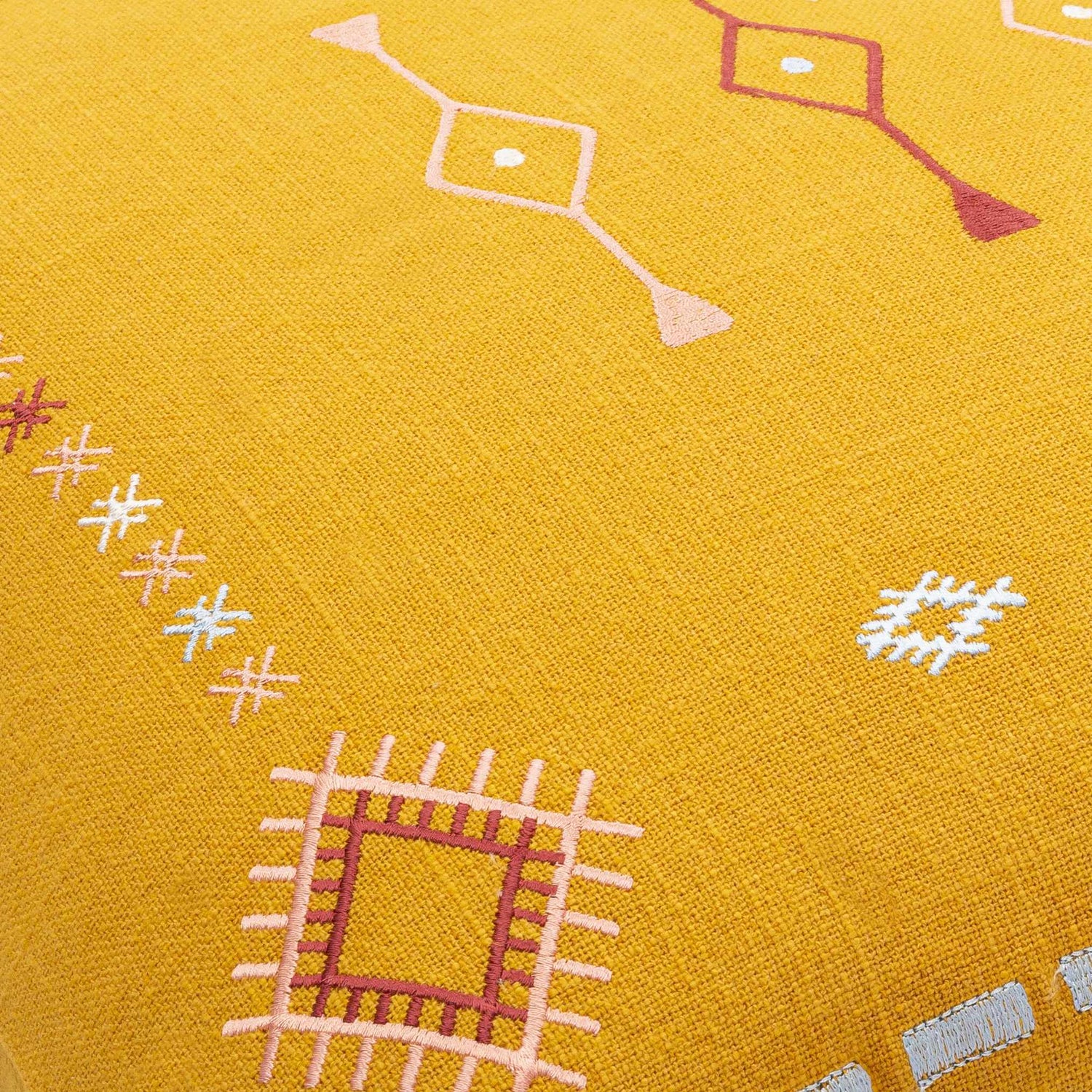 Devi Mustard Geometric Pattern Accent Pillow - Clearance
