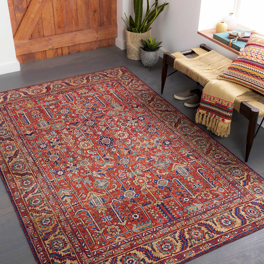 Edwardsburg Traditional Red Rug