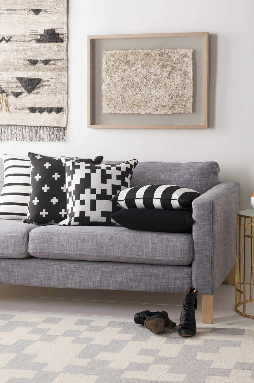 Dyersburg Black&White Geometric Accent Pillow - Clearance