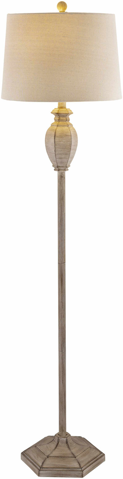 Esmeralda Resin Gray & Beige Floor Lamp