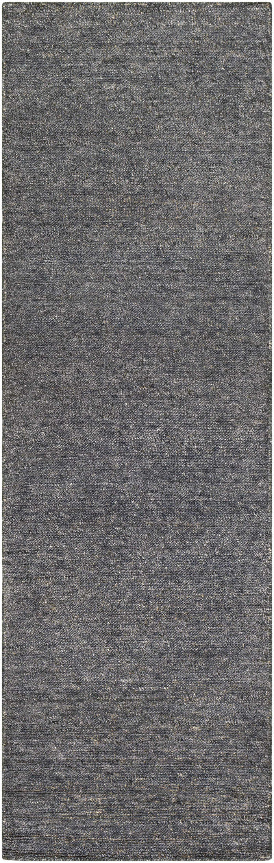 Lecompton Solid Charcoal Viscose Rug - Clearance