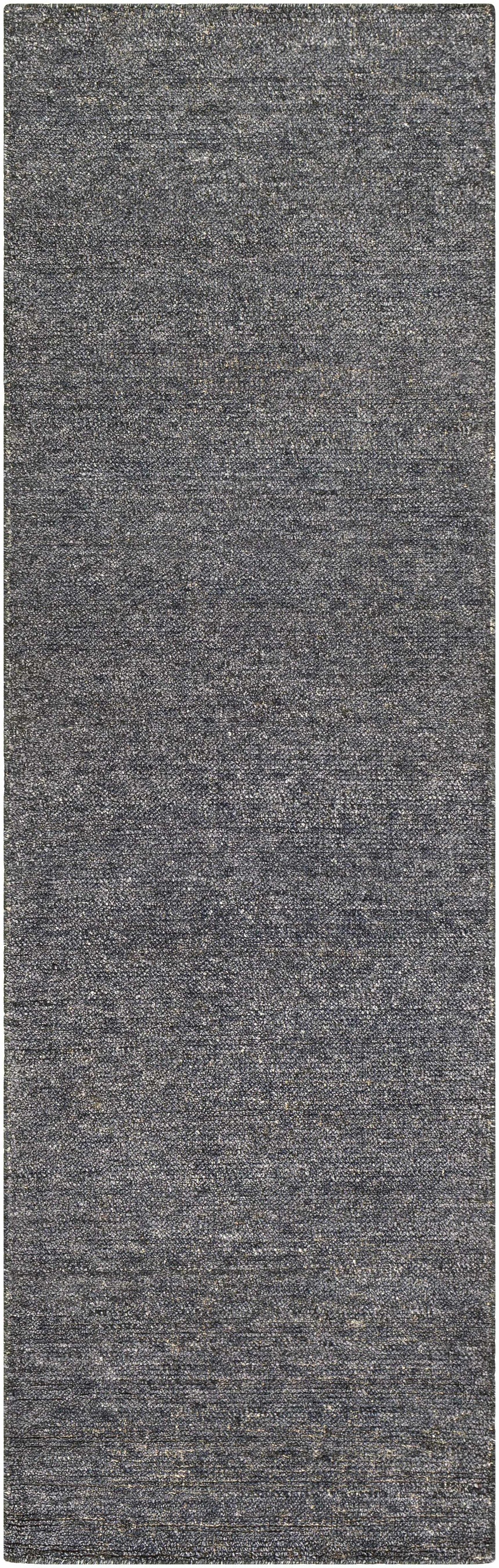 Lecompton Solid Charcoal Viscose Rug - Clearance