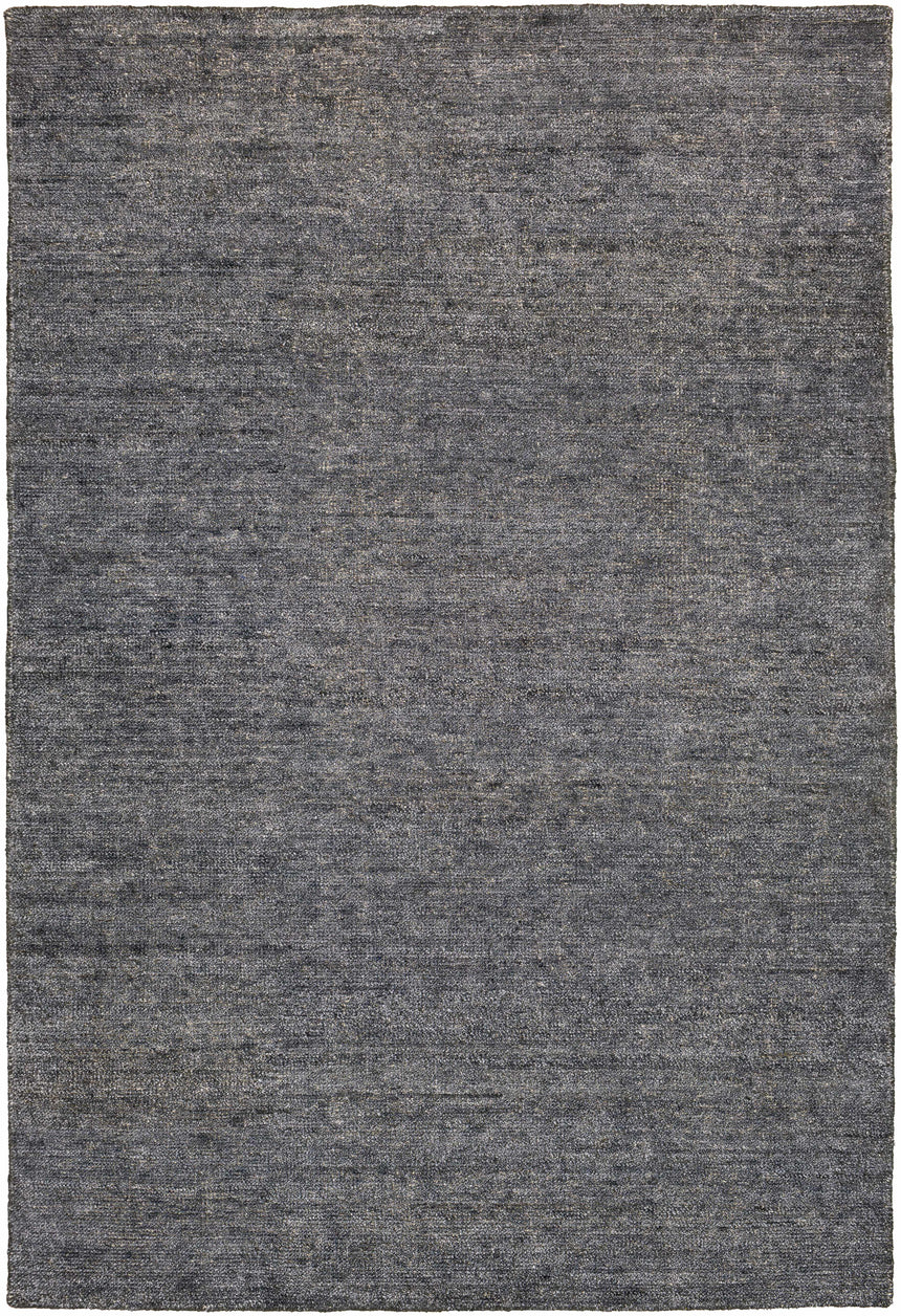 Lecompton Solid Charcoal Viscose Rug - Clearance