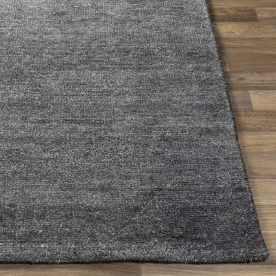 Lecompton Solid Charcoal Viscose Rug - Clearance