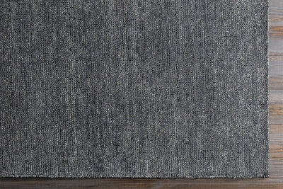 Lecompton Solid Charcoal Viscose Rug - Clearance