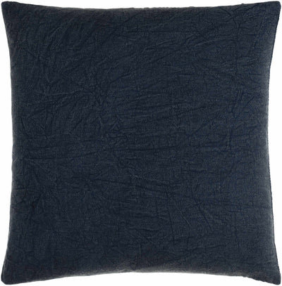Edom Navy Blue Textured Throw Pillow