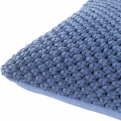 Efeler Navy Crochet Throw Pillow - Clearance