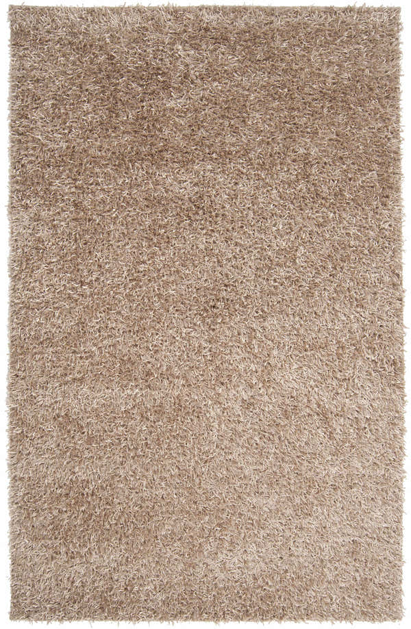 Close-up of the Egan Area Carpet. Beige and light beige tones, hand woven, contemporary style. Soft polyester texture. Design-Rectangle-58