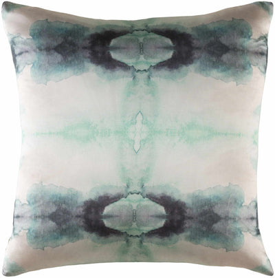 Ehrhardt Abstract Teal Watercolor Throw Pillow - Clearance