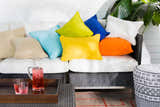 Bridgton White Solid Square Accent Outdoor Pillow - Clearance