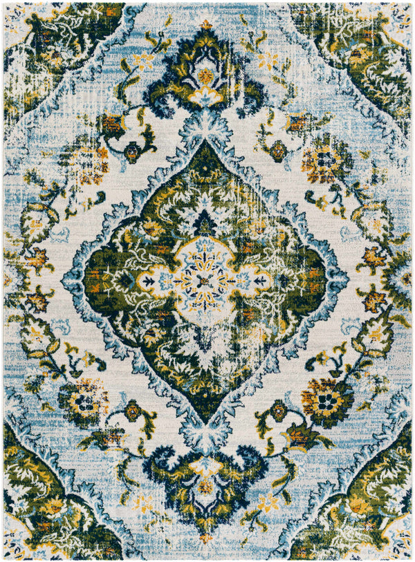 Wallsburg Cream/Green Floral Rug - Clearance (FSA)