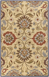 Caesar 1116 Hand Tufted Beige & Rust Wool Rug
