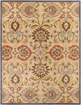 Caesar 1116 Hand Tufted Beige & Rust Wool Rug