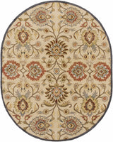 Caesar 1116 Hand Tufted Beige & Rust Wool Rug