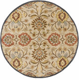 Caesar 1116 Hand Tufted Beige & Rust Wool Rug