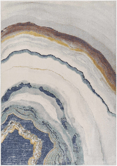 Antequera Blue Marble Rug - Clearance