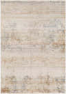 Close-up of Eltingville Area Rug. Contemporary design with brick red, burnt orange, blue, and gray hues. Design-Rectangle-58