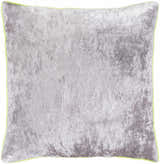 Emigsville Gray Velvet Square Throw Pillow - Clearance