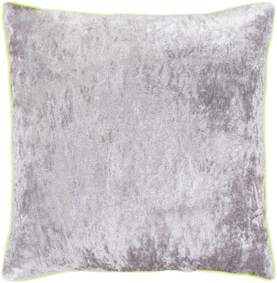 Emigsville Gray Velvet Square Throw Pillow - Clearance