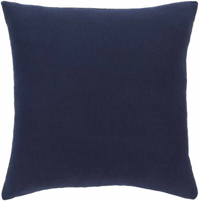 Endeavor Navy Leaf Pattern Accent Pillow - Clearance