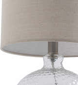 Enetai Glass White Table Lamp