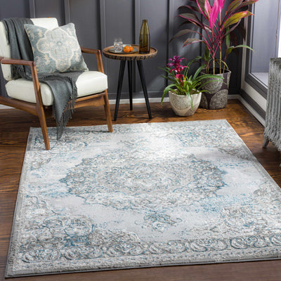 Demiryol Distressed Neutral Medallion Area Rug - Clearance