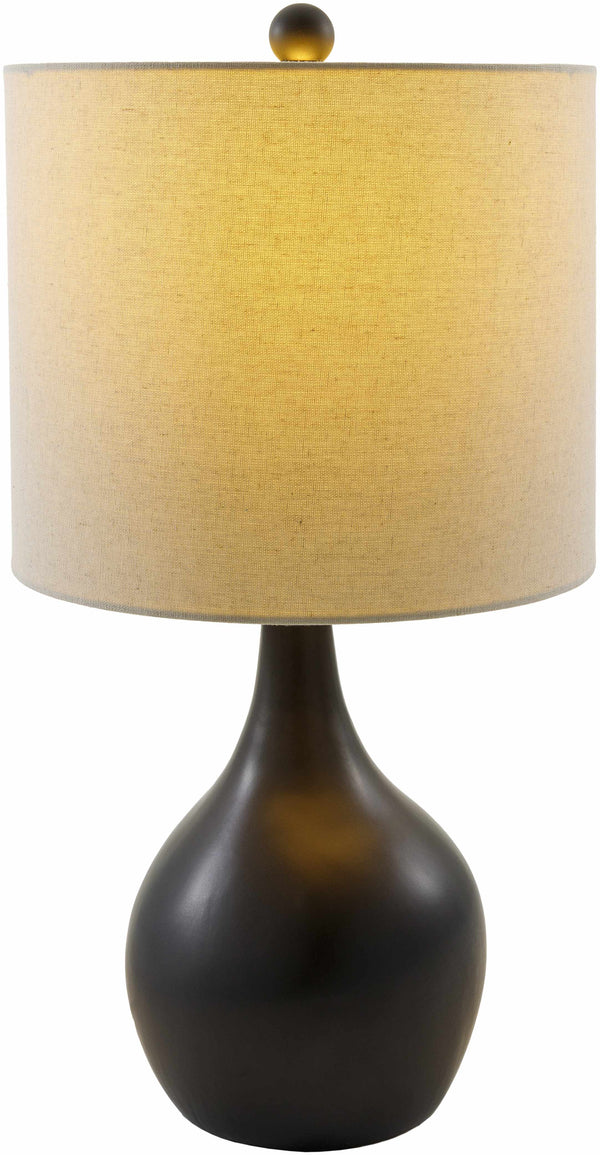 Sparanise Black Ceramic Table Lamp