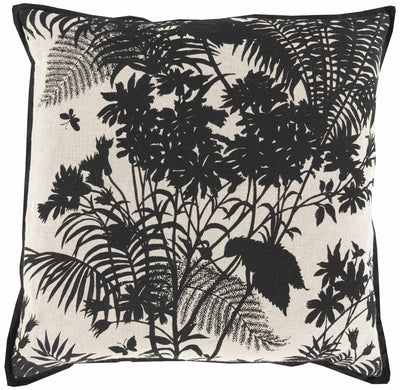 Enmore Black Botanical Accent Pillow - Clearance