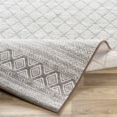 Epps White/Gray Trellis Rug - Clearance