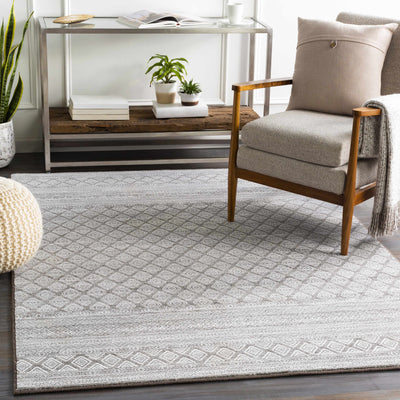 Epps White/Gray Trellis Rug - Clearance