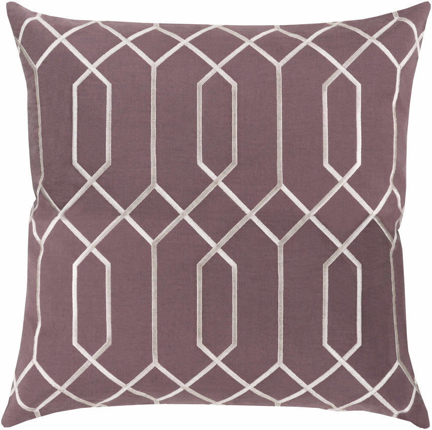 Ermington Plum Geometric Square Throw Pillow - Clearance