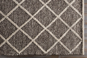 Syosset 2x3 Brown Trellis Wool&Viscose Rug - Clearance