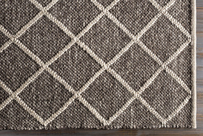 Syosset 2x3 Brown Trellis Wool&Viscose Rug - Clearance