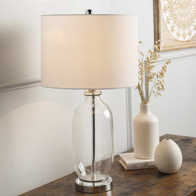 Erzurum Glass White Table Lamp