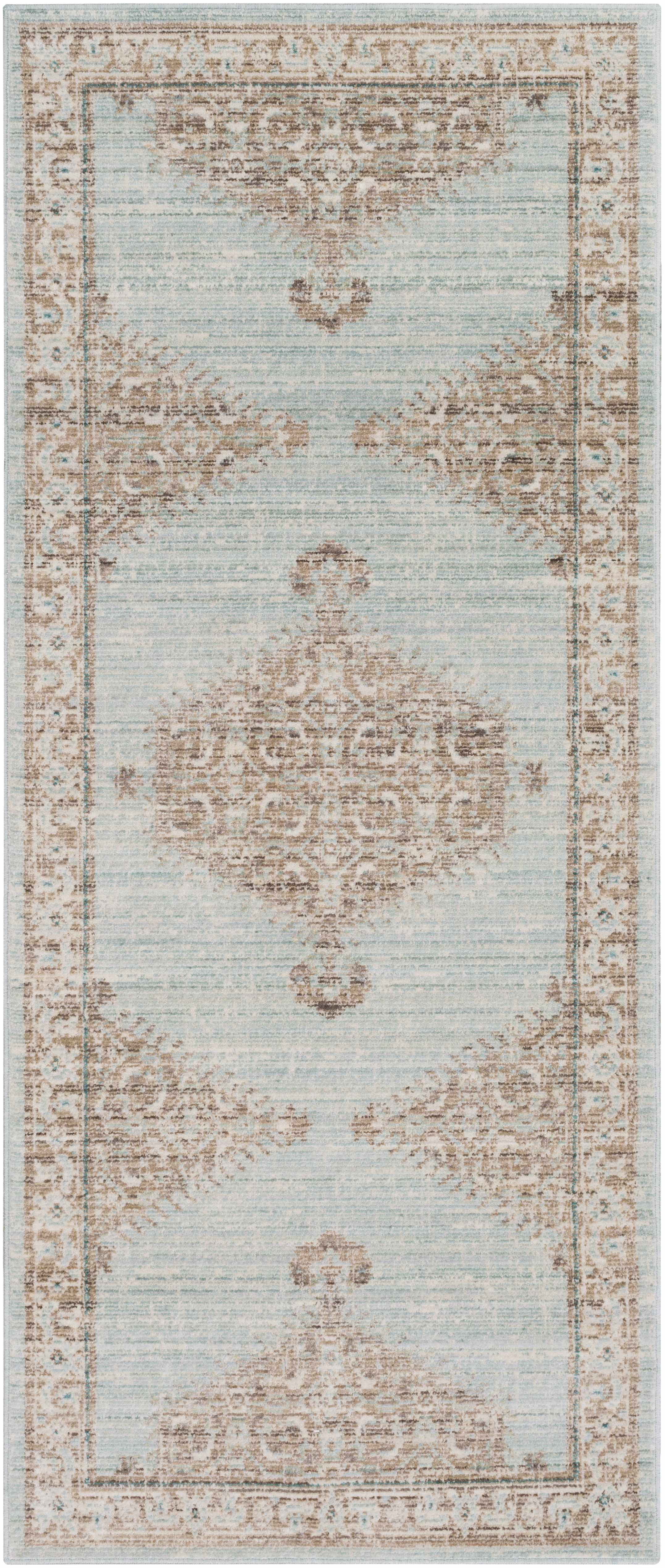 Reverse side of Escoheag Area Rug - Clearance, focusing on underside structure and material.Traditional Area Rug Backing  * 2'7" x 6'7" Runner