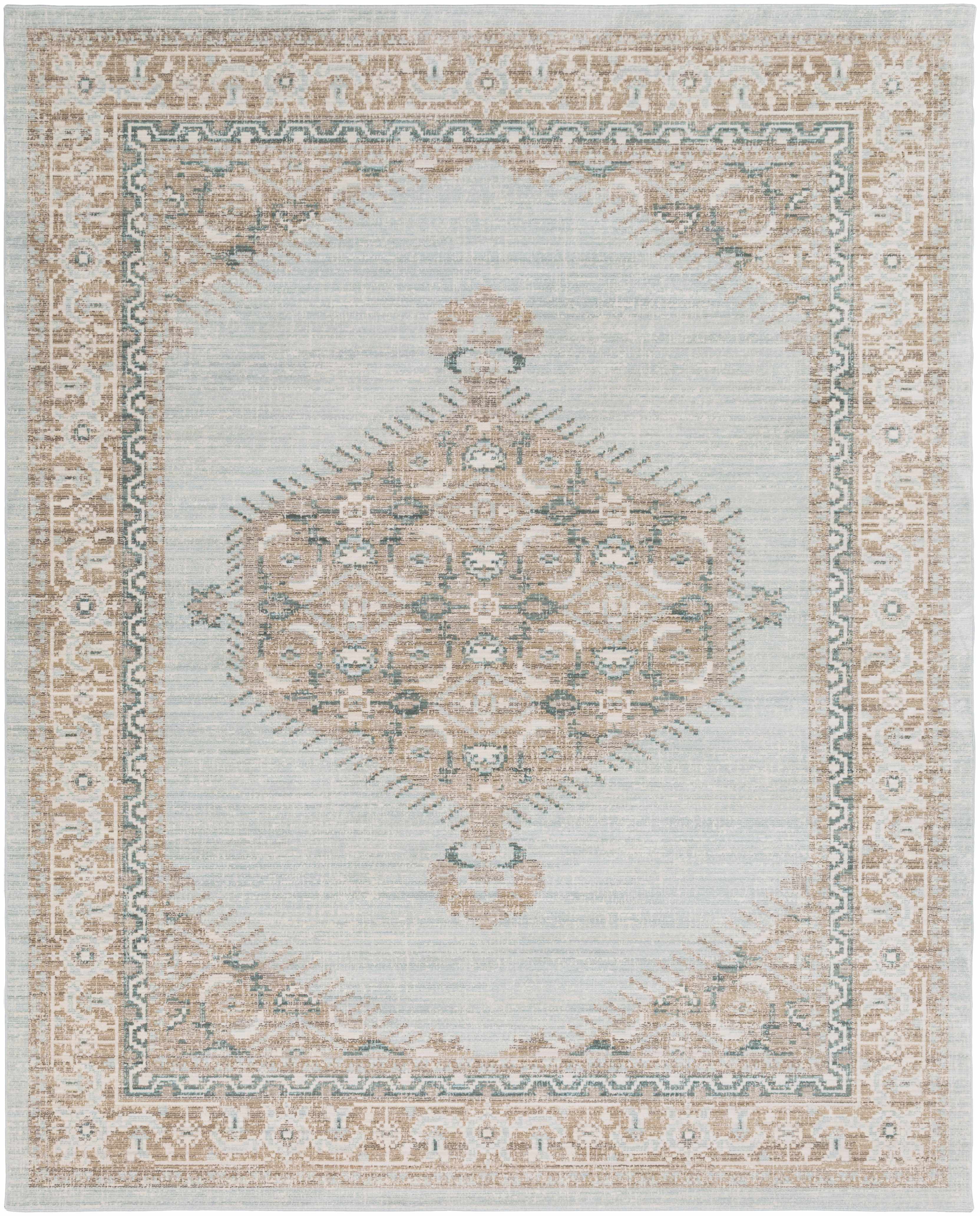 Reverse side of Escoheag Area Rug - Clearance, focusing on underside structure and material.Traditional Area Rug Backing  * 7'10" x 9'9" Rectangle