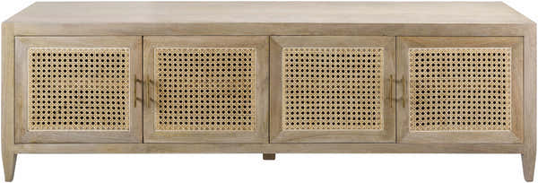 Ivangorod Natural Wood Rattan Console Table