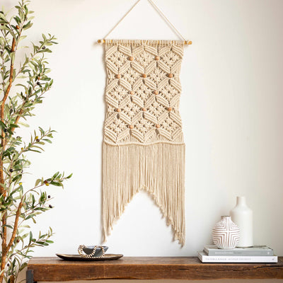 Ever Beige Boho Macrame Tapestry