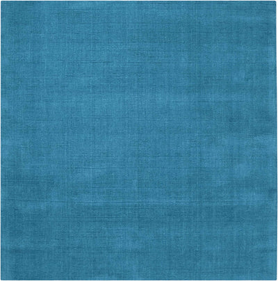 Solid Aqua Wool Carpet - Clearance