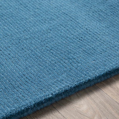 Solid Aqua Wool Carpet - Clearance