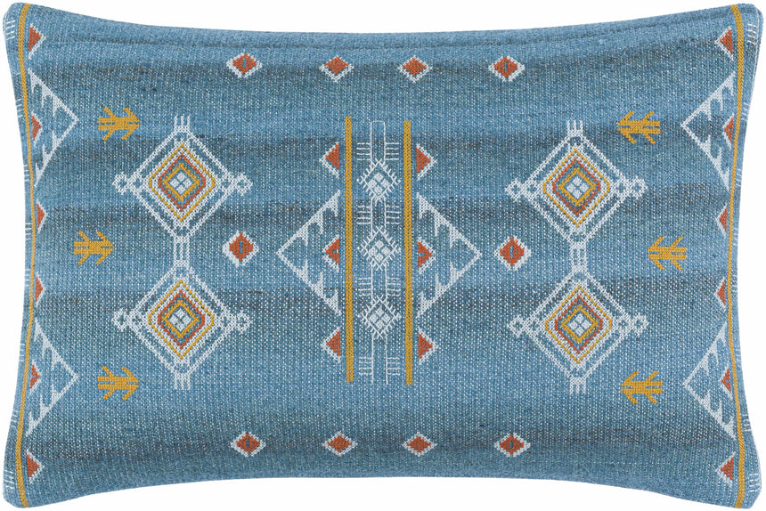 Eyal Rustic Blue Geometric Accent Pillow - Clearance
