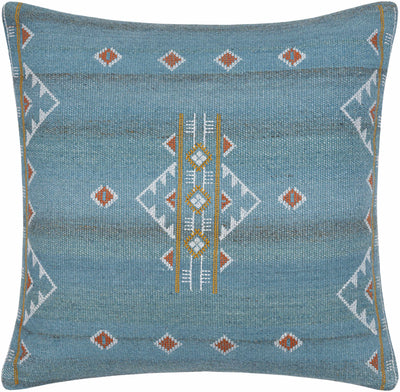 Eyal Rustic Blue Geometric Accent Pillow - Clearance