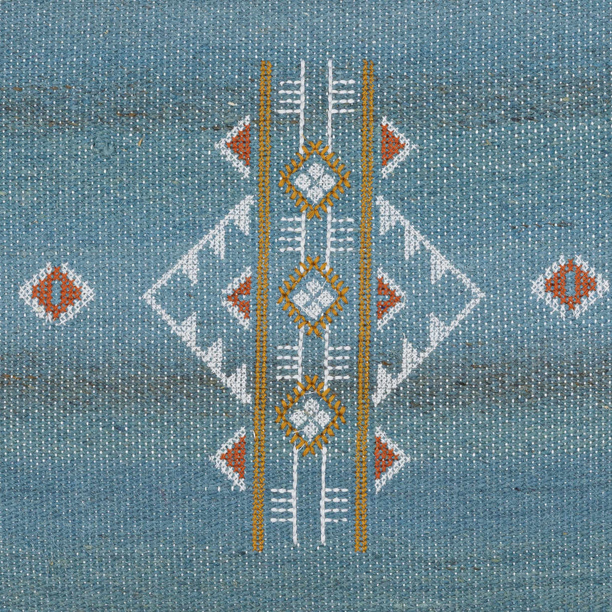 Eyal Rustic Blue Geometric Accent Pillow - Clearance