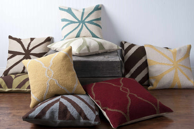 Linfield Red Geometric Accent Pillow - Clearance