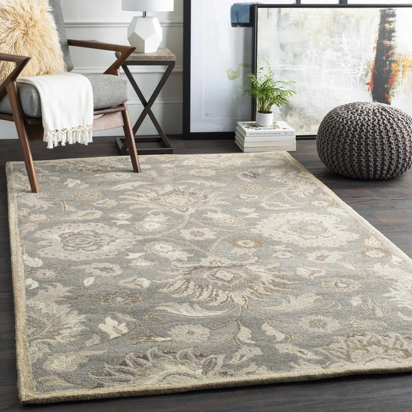 Conesus 1195 Hand Tufted Ivory & Taupe Wool Rug