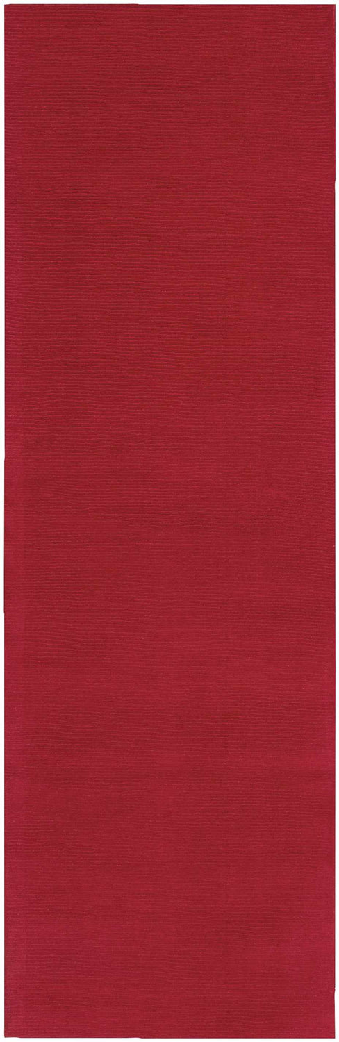 Brockton Solid Wool Crimson Red Area Rug - Clearance