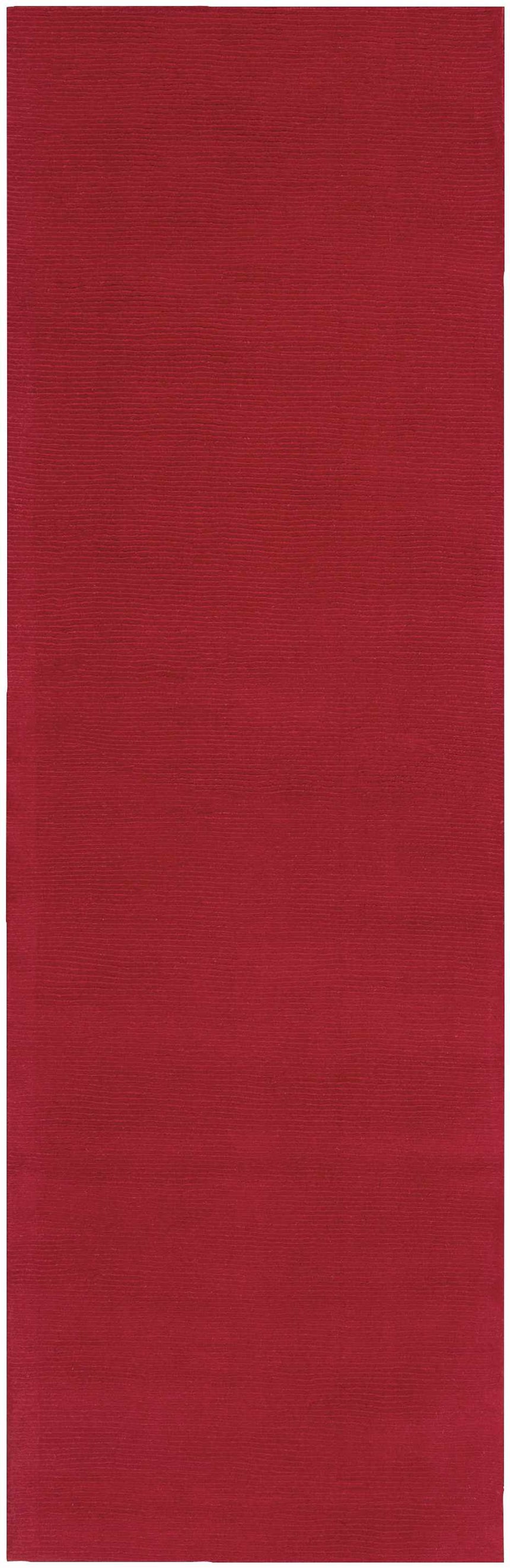Brockton Solid Wool Crimson Red Area Rug - Clearance