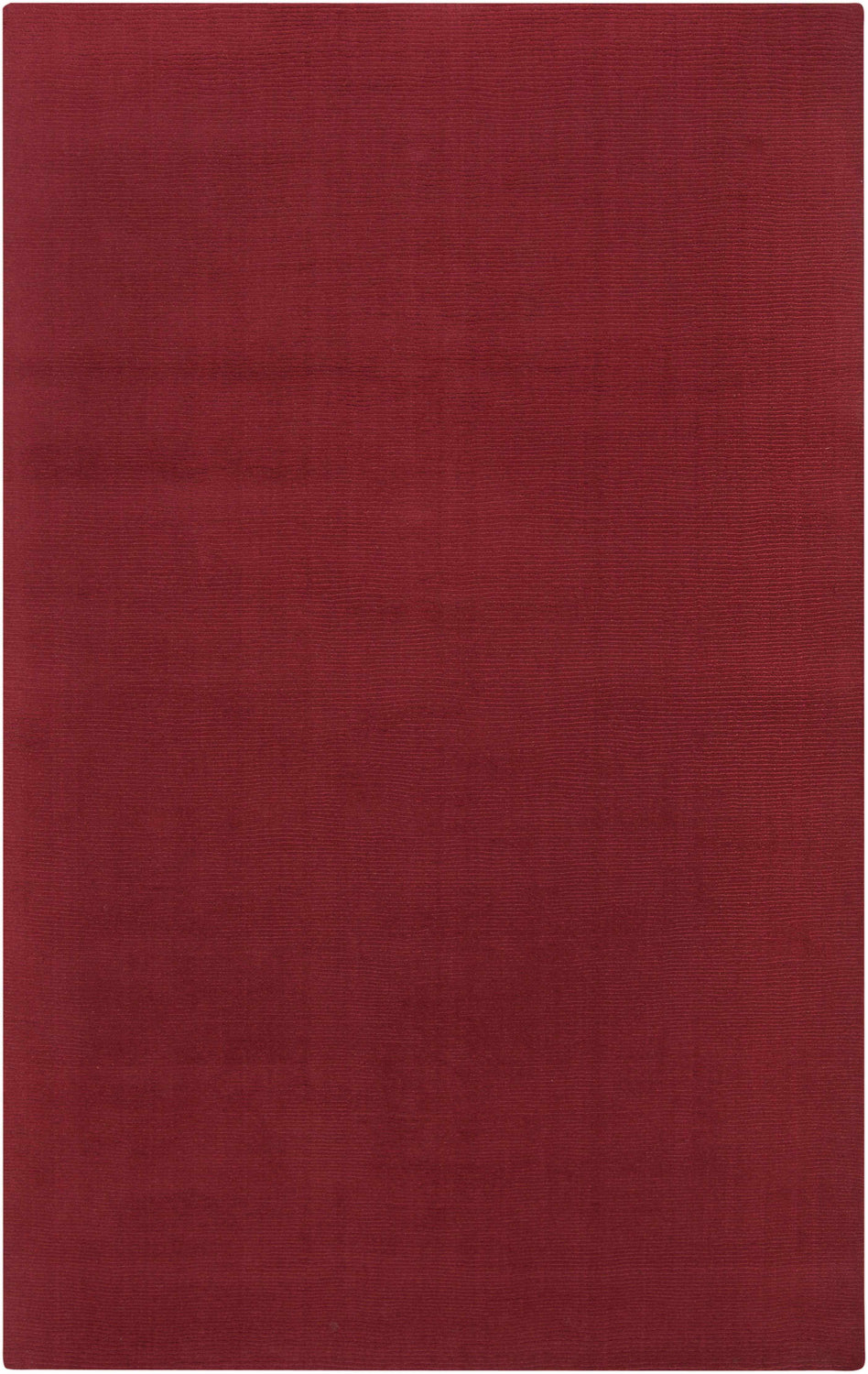 Brockton Solid Wool Crimson Red Area Rug - Clearance