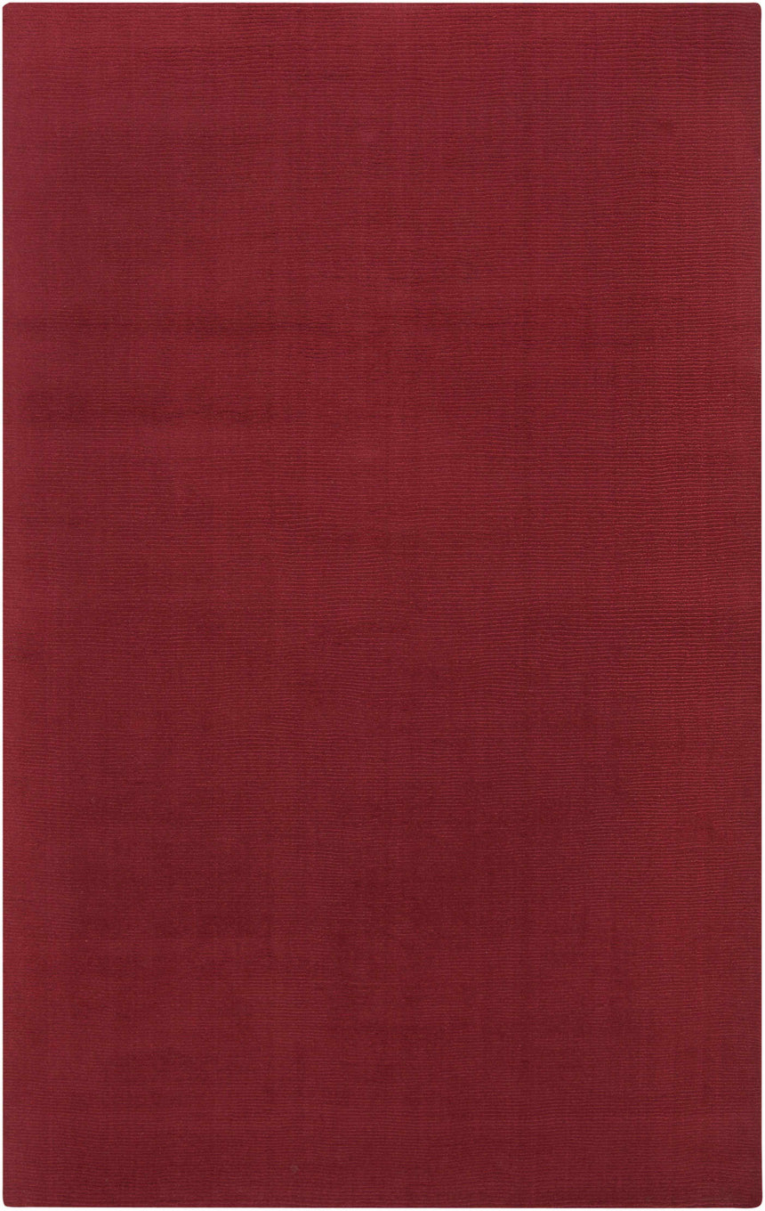 Brockton Solid Wool Crimson Red Area Rug - Clearance