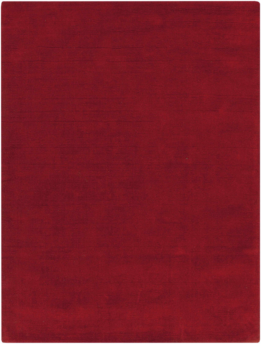 Brockton Solid Wool Crimson Red Area Rug - Clearance